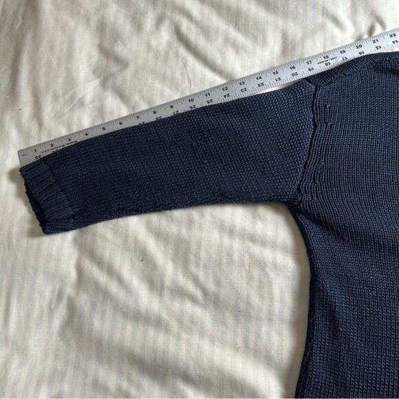 Talbots Women SZ M looseknit embroider CottonPolyester sweater Athleisure Preppy - Picture 9 of 9